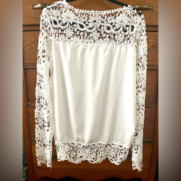 Elegant Lace White Blouse* - Picture 6 of 10